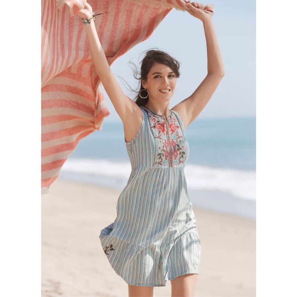 ✨HP✨Johnny Was Cyrielle Effortless Boho Tank Dress✨